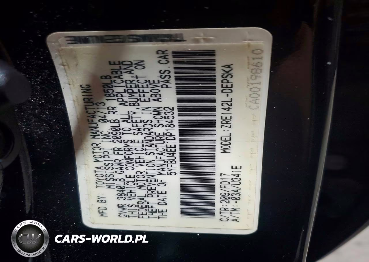 2013 Toyota Corolla S VIN:5YFBU4EE1DP184532 - 13