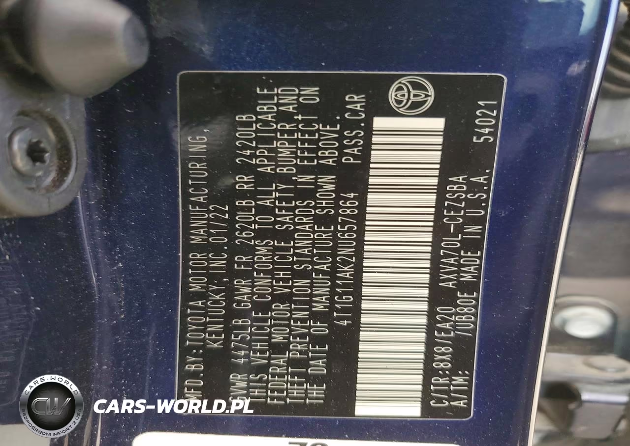 2022 Toyota Camry Se VIN:4T1G11AK2NU657864 - 12