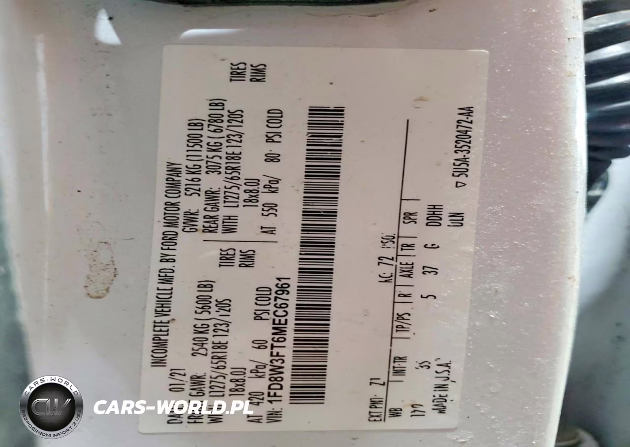 2021 Ford F350 Super Duty VIN:1FD8W3FT6MEC67961 - 12