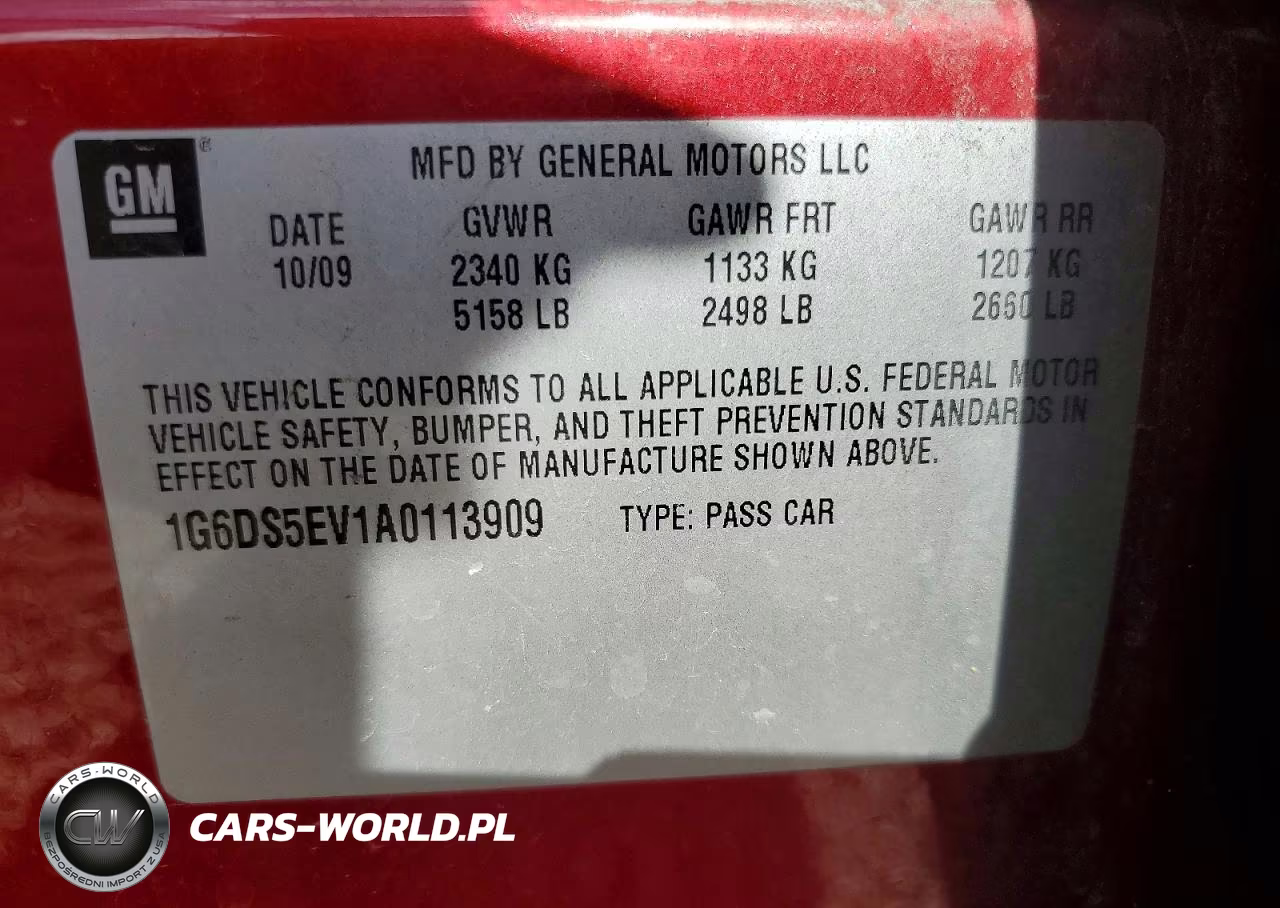 2010 Cadillac Cts Premium Collection VIN:1G6DS5EV1A0113909 - 12