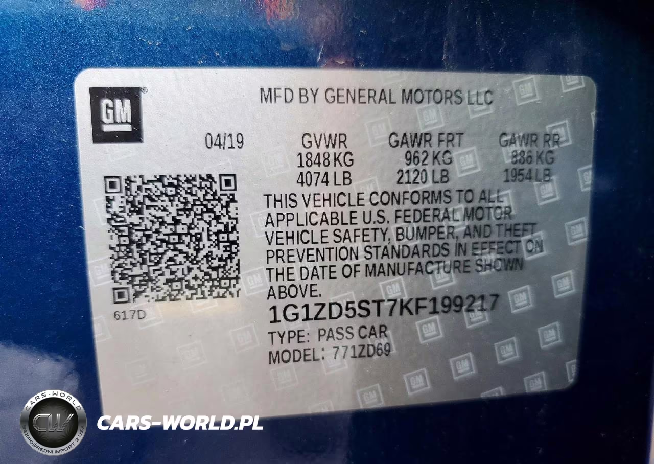 2019 Chevrolet Malibu Lt VIN:1G1ZD5ST7KF199217 - 12