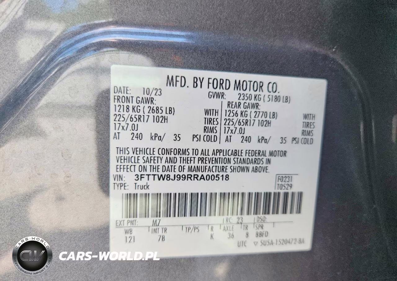 2024 Ford Maverick Xlt VIN:3FTTW8J99RRA00518 - 12
