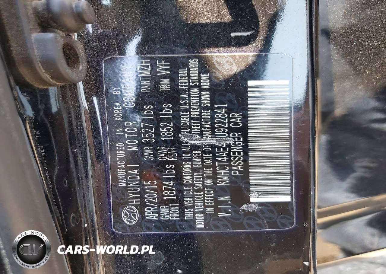 2015 Hyundai Accent Gls VIN:KMHCT4AE4FU922841 - 12