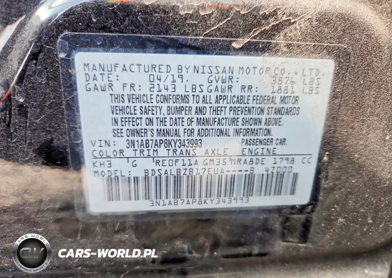 2019 Nissan Sentra S VIN:3N1AB7AP8KY343993 - 12