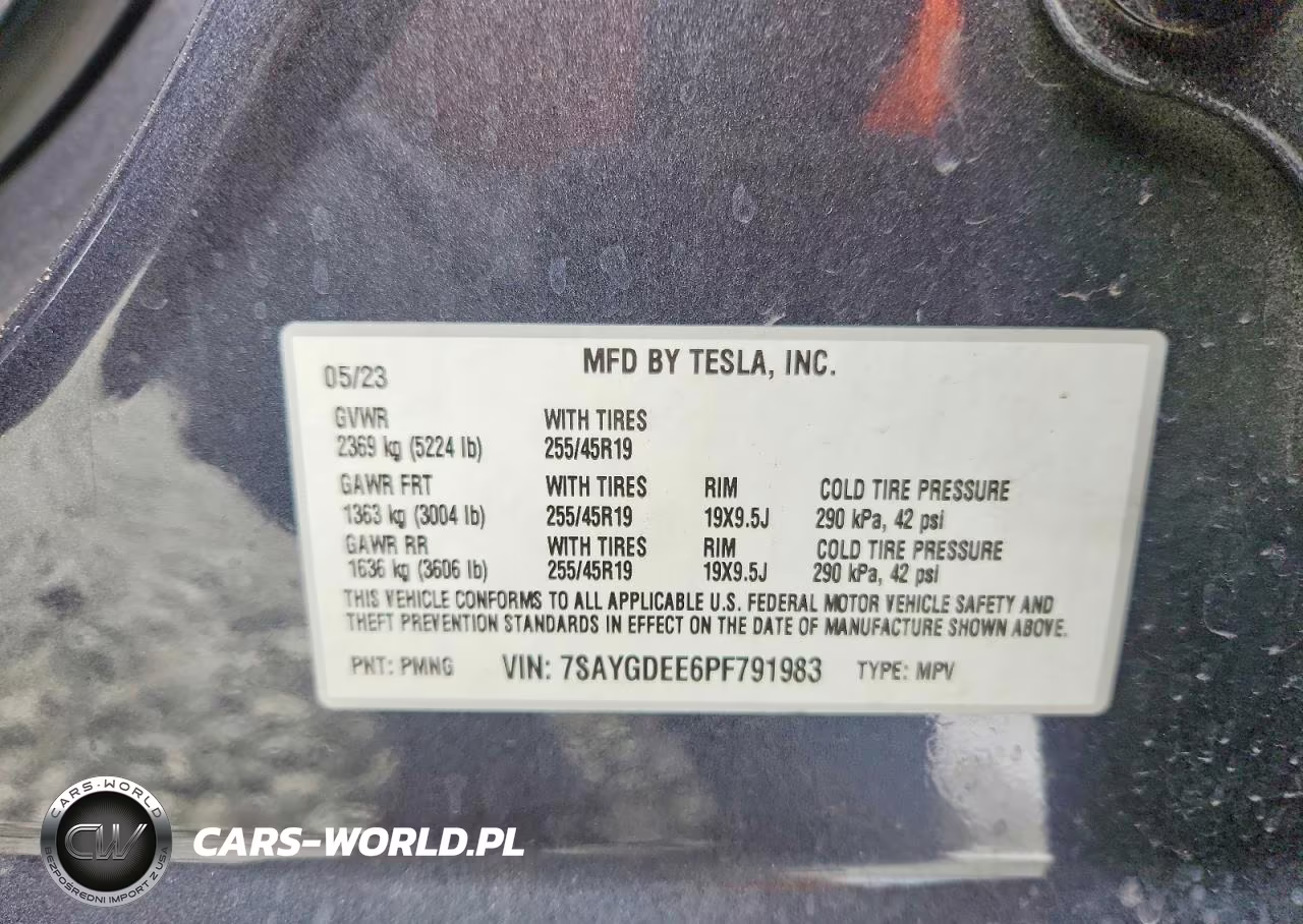 2023 Tesla Model Y VIN:7SAYGDEE6PF791983 - 12