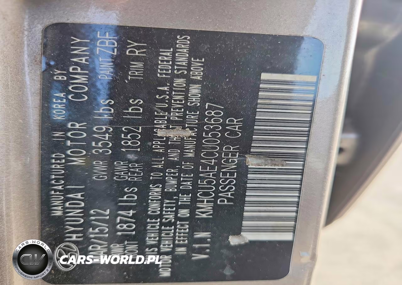 2012 Hyundai Accent Se VIN:KMHCU5AE4CU053687 - 13