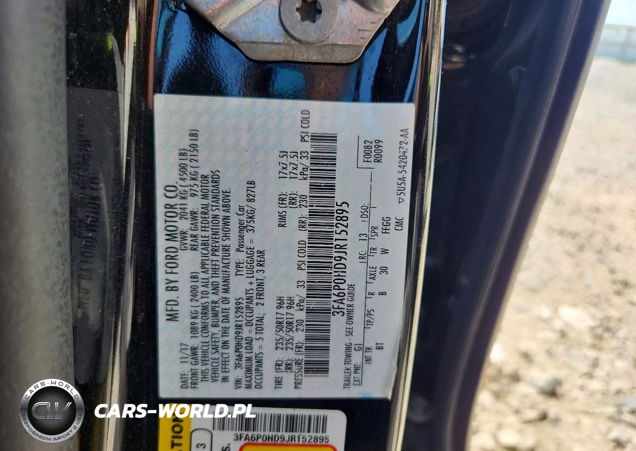 2018 Ford Fusion Se VIN:3FA6P0HD9JR152895 - 12