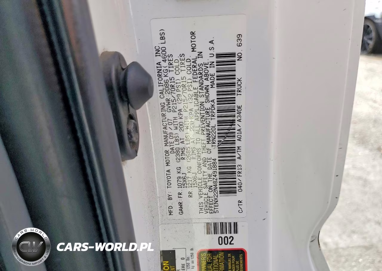 2008 Toyota Tacoma Base VIN:5TENX22N48Z491884 - 12