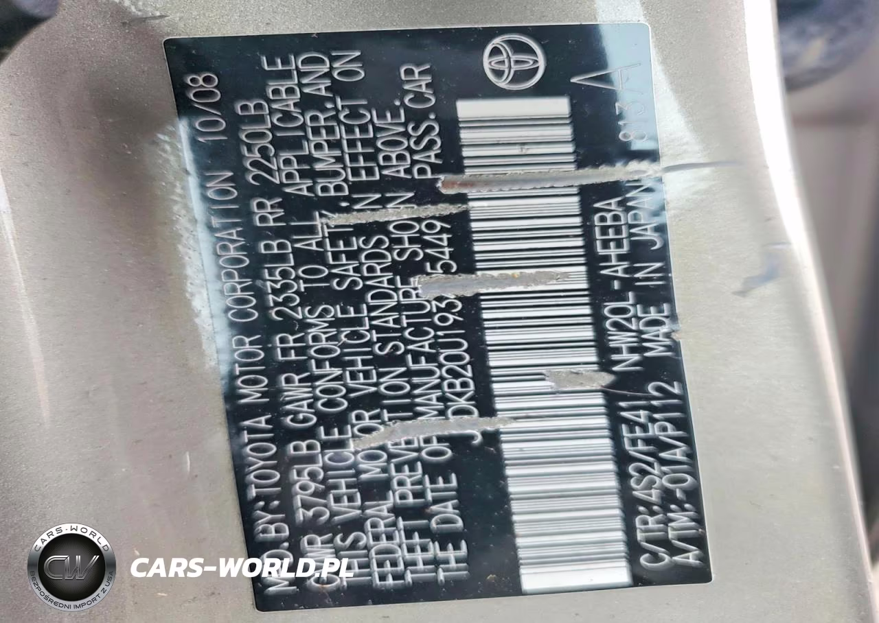 2009 Toyota Prius Base VIN:JTDKB20U193495449 - 12