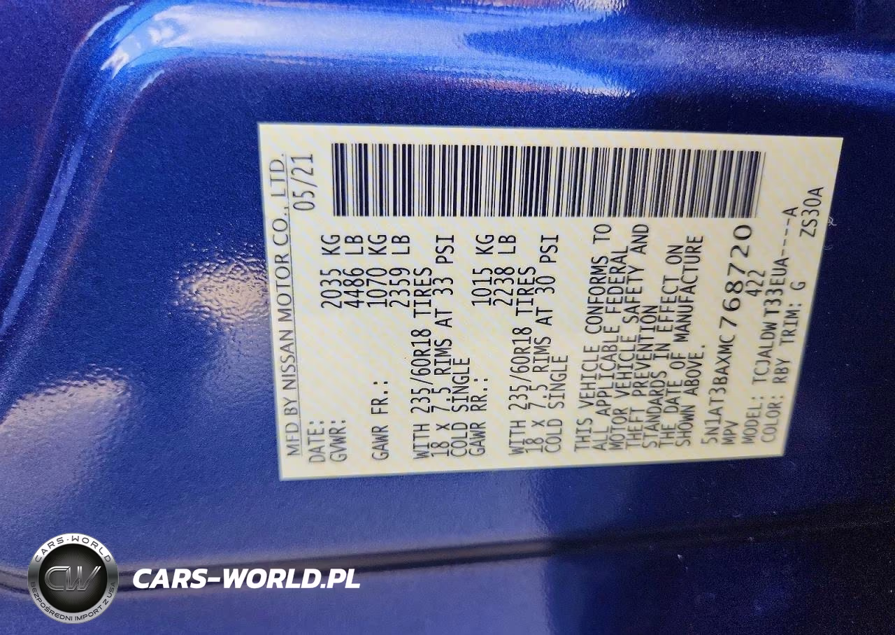 2021 Nissan Rogue Sv VIN:5N1AT3BAXMC768720 - 13