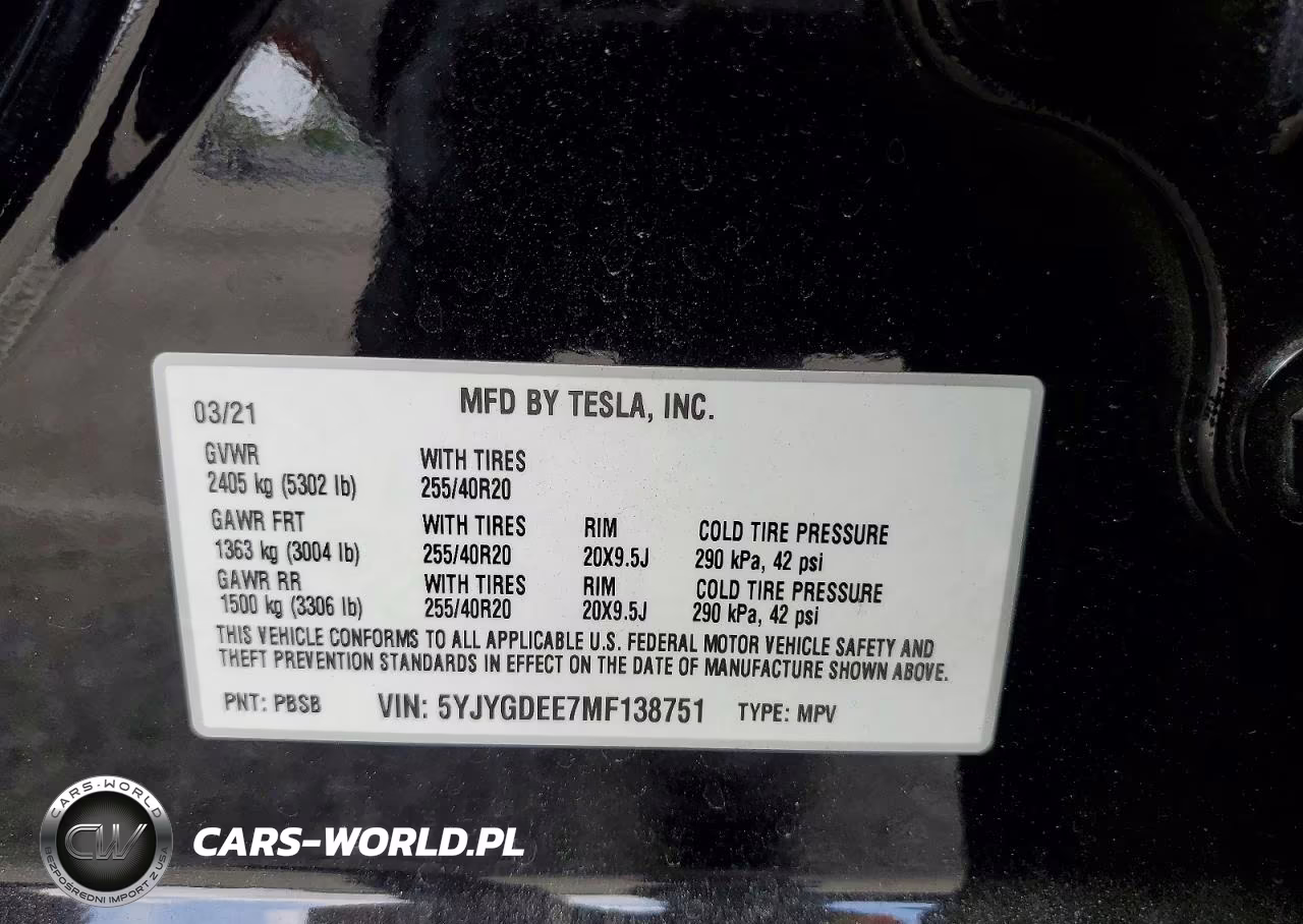 2021 Tesla Model Y VIN:5YJYGDEE7MF138751 - 12