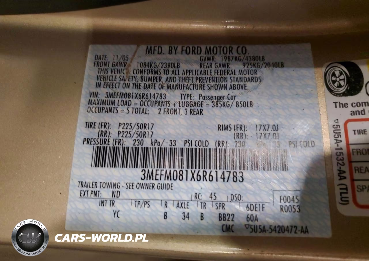 2006 Mercury Milan Premier VIN:3MEFM081X6R614783 - 12