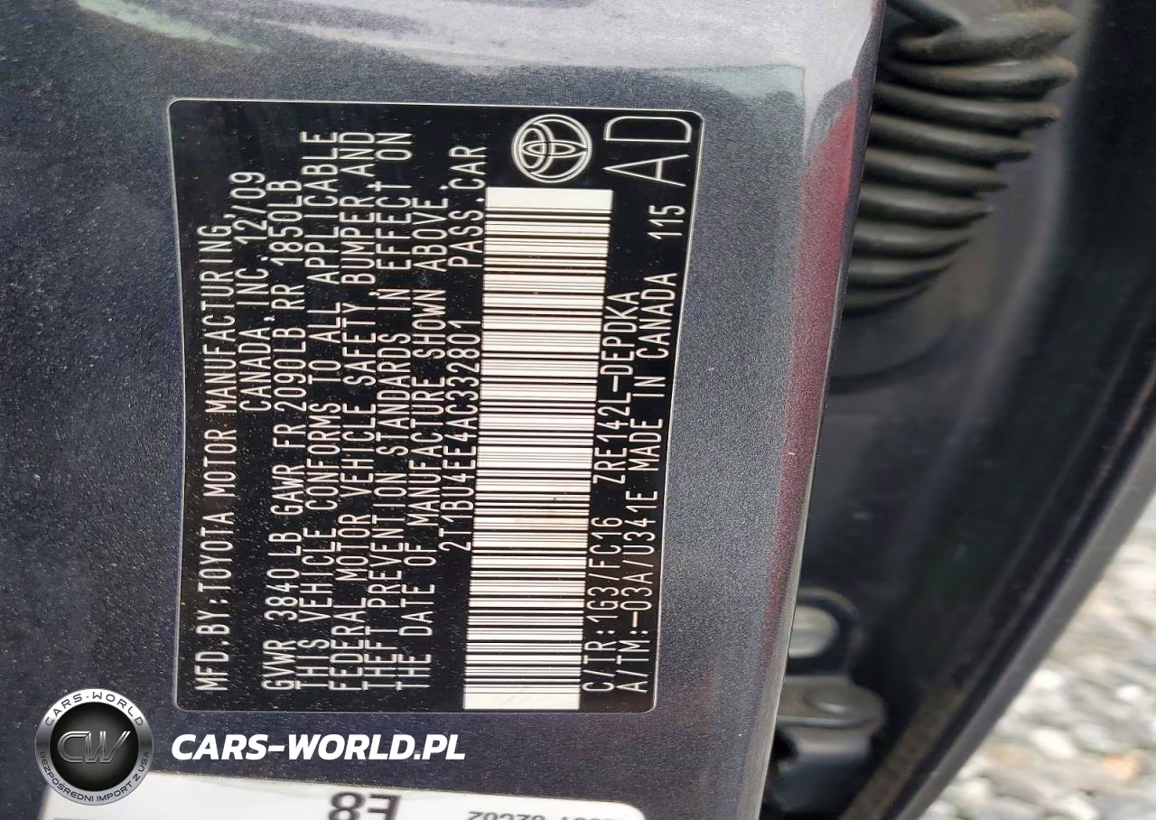 2010 Toyota Corolla Le VIN:2T1BU4EE4AC332801 - 12