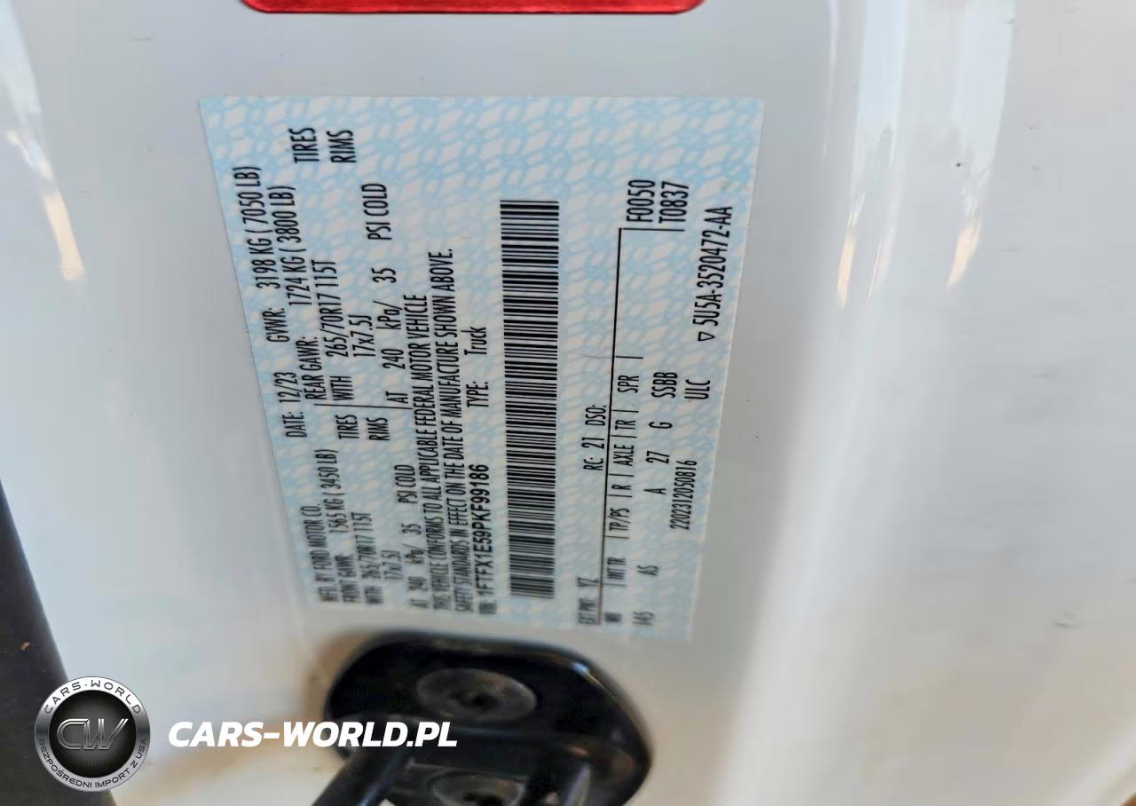 2023 Ford F150 Super Cab VIN:1FTFX1E59PKF99186 - 12