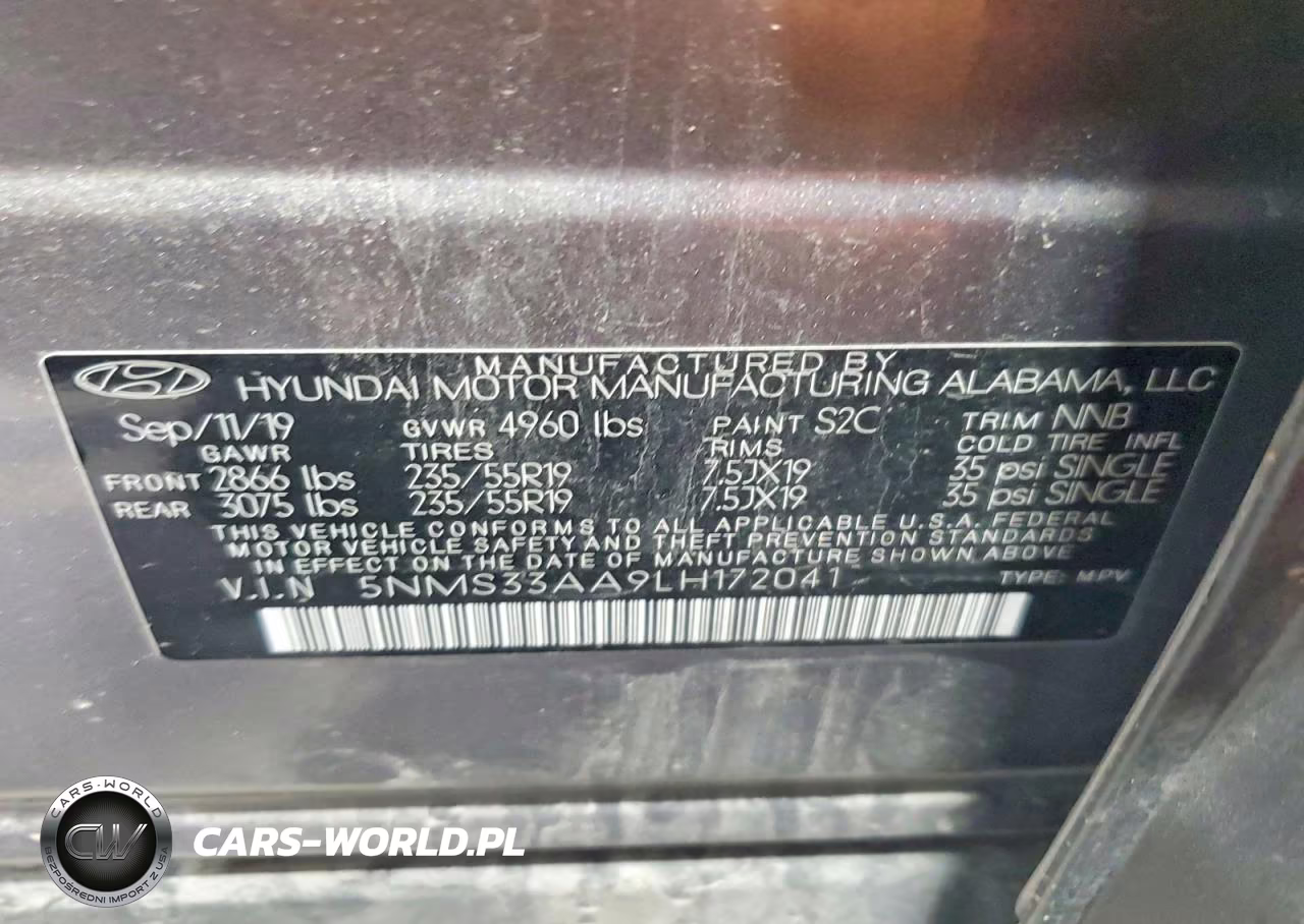 2020 Hyundai Santa Fe Sel 2.0T VIN:5NMS33AA9LH172041 - 13