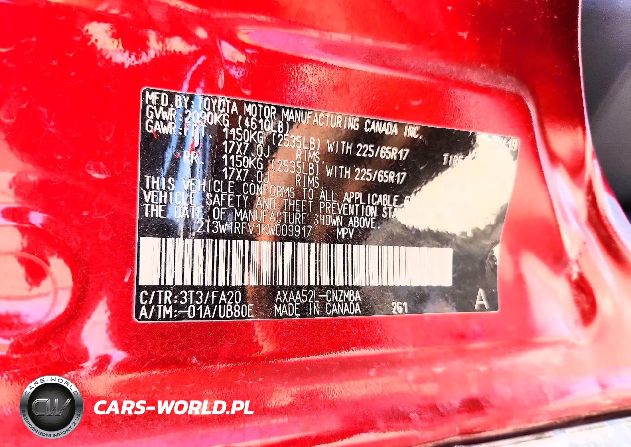 2019 Toyota Rav4 Xle VIN:2T3W1RFV1KW009917 - 13
