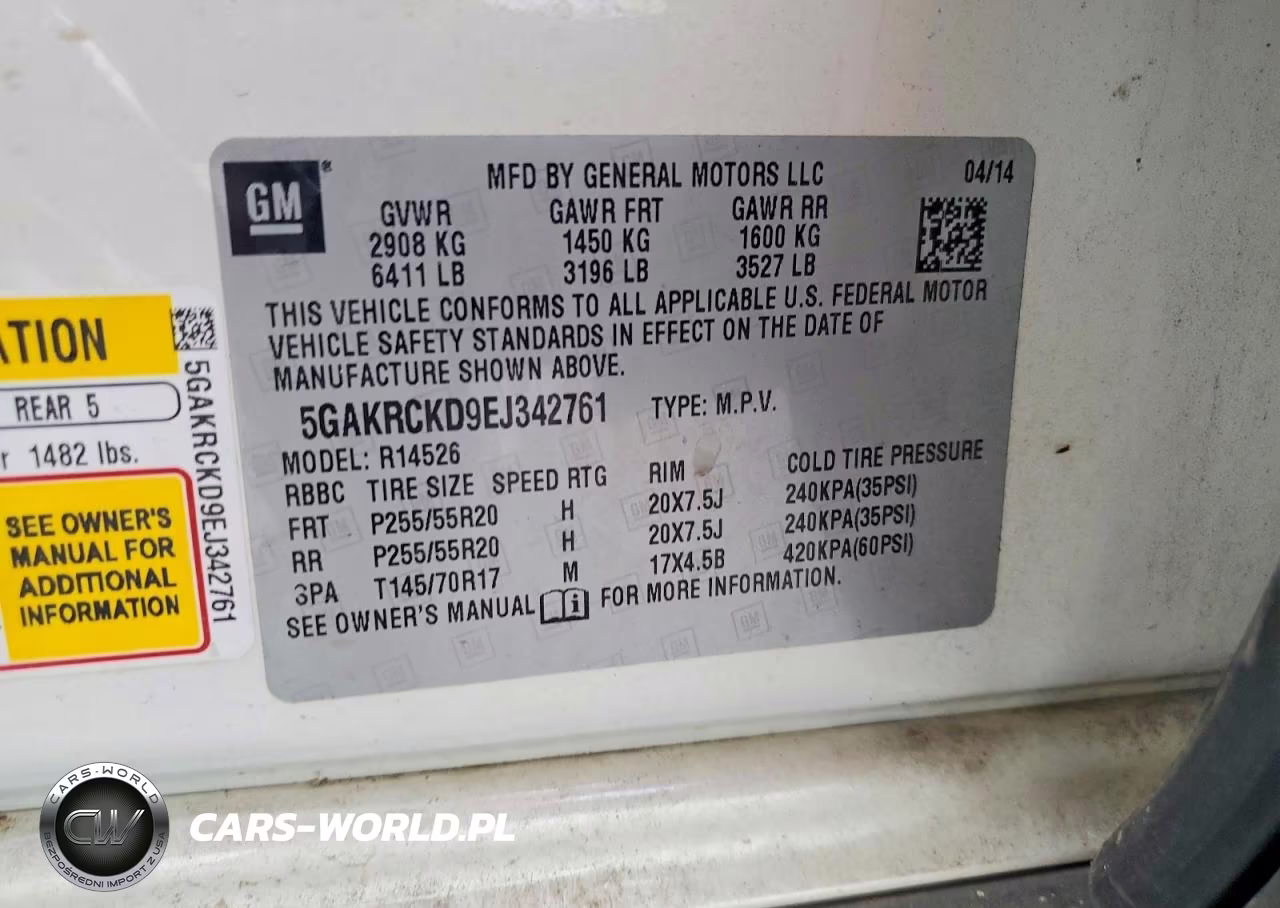 2014 Buick Enclave VIN:5GAKRCKD9EJ342761 - 13