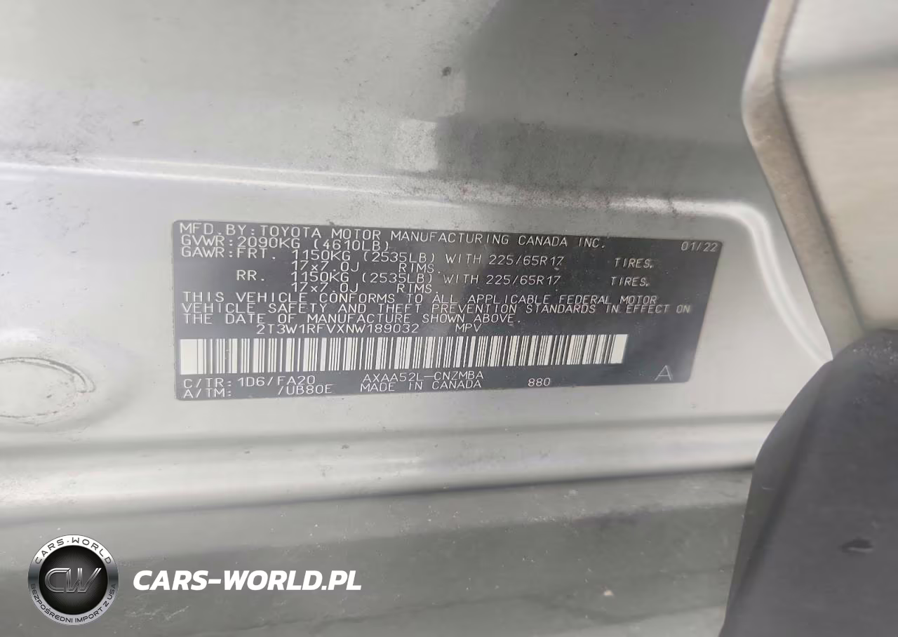 2022 Toyota Rav4 Xle VIN:2T3W1RFVXNW189032 - 12