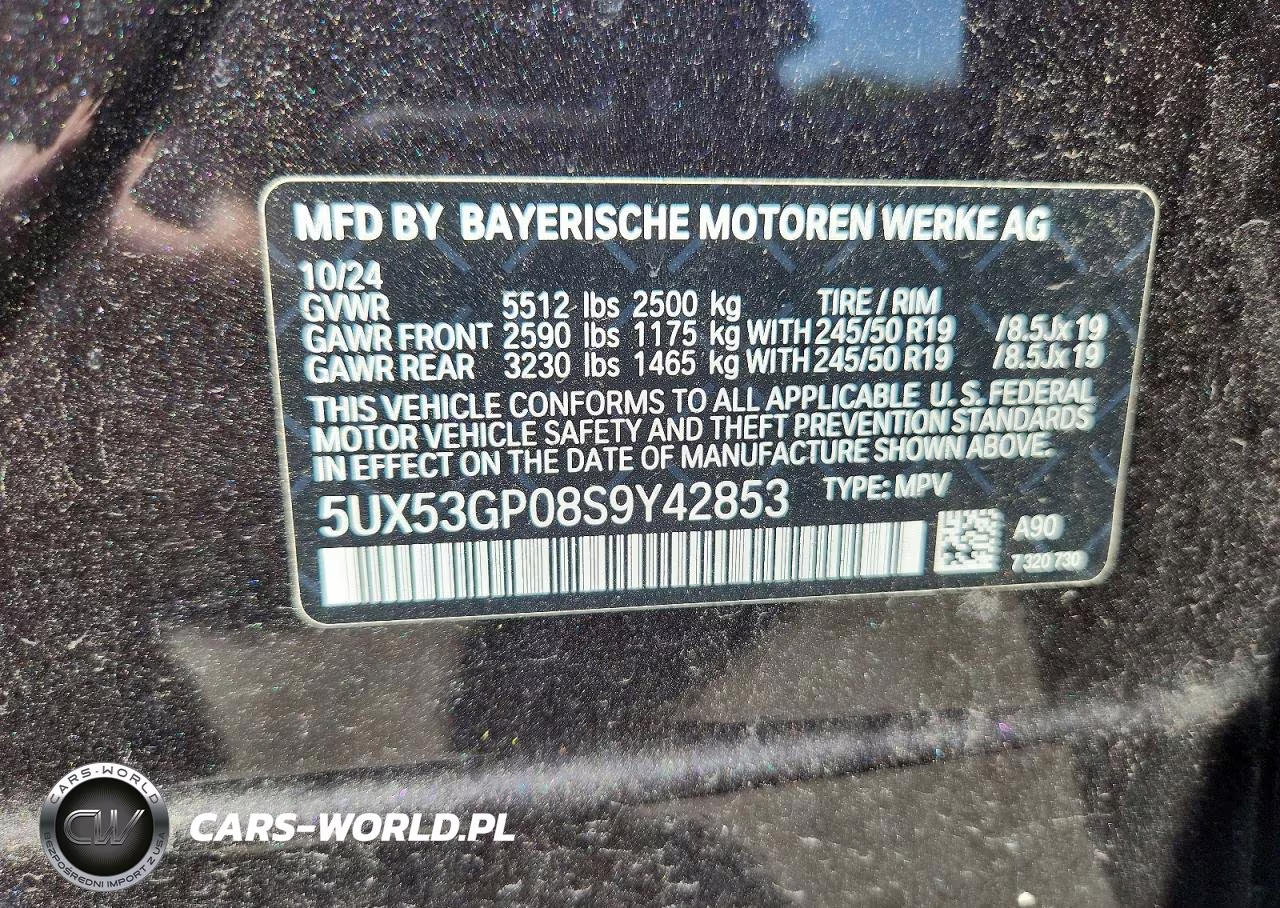 2025 BMW X3 30 xDrive VIN:5UX53GP08S9Y42853 - 13