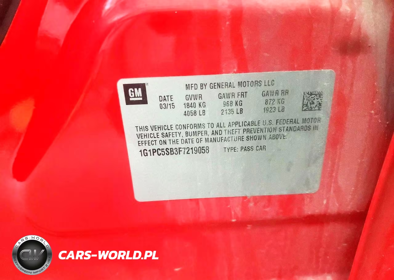 2015 Chevrolet Cruze 1Lt Auto VIN:1G1PC5SB3F7219058 - 13