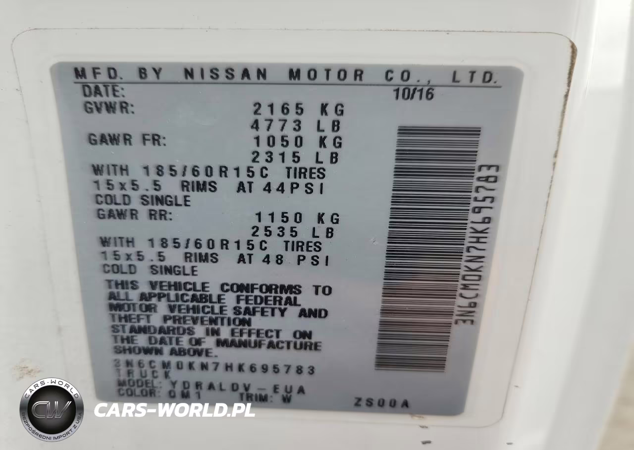 2017 Nissan Nv200 S VIN:3N6CM0KN7HK695783 - 12