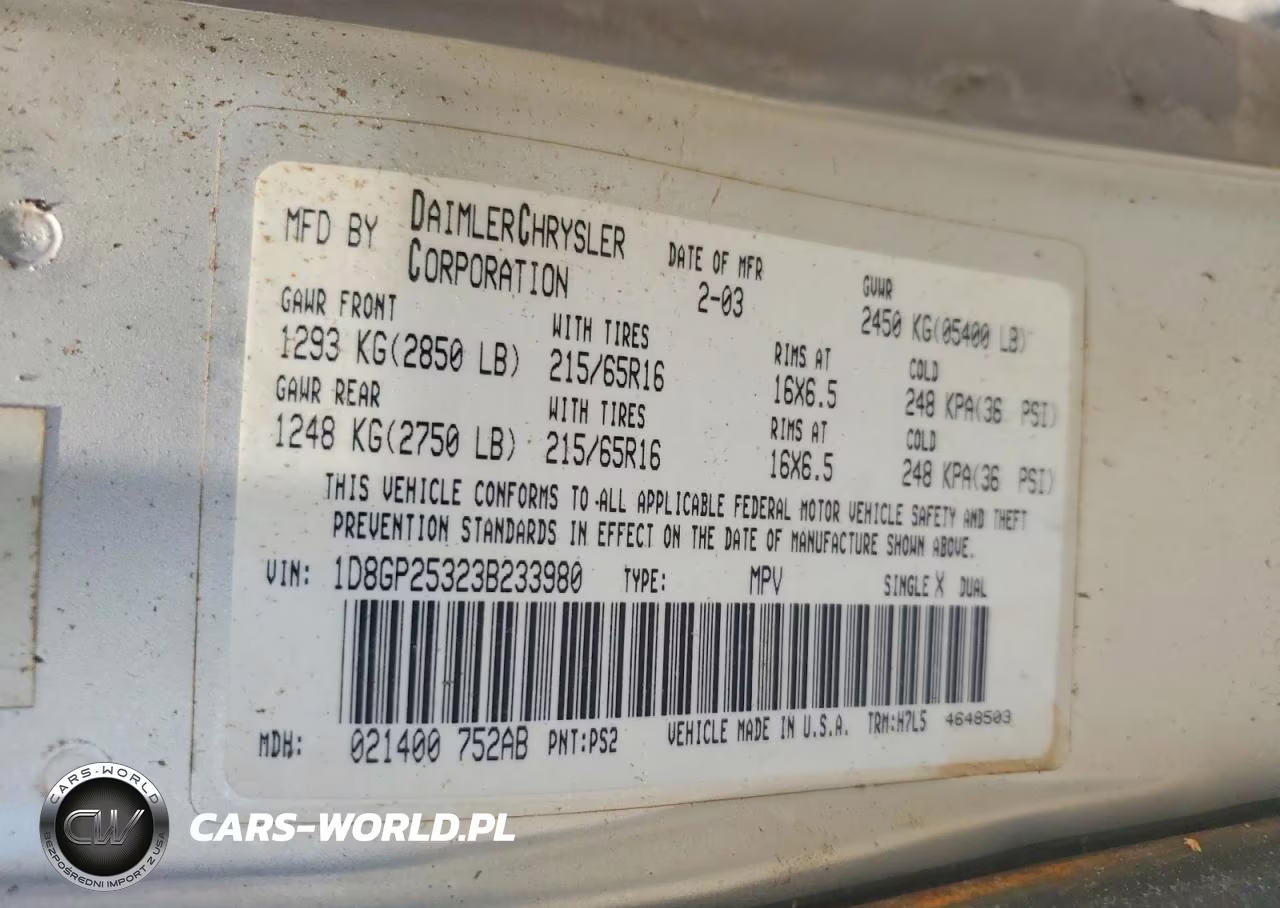 2003 Dodge Caravan Se VIN:1D8GP25323B233980 - 13