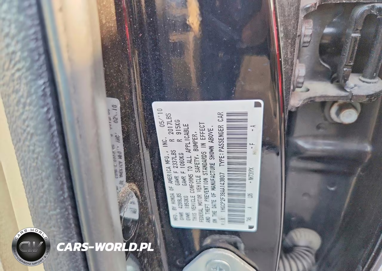 2010 Honda Accord Lx VIN:1HGCP2F39AA143807 - 13