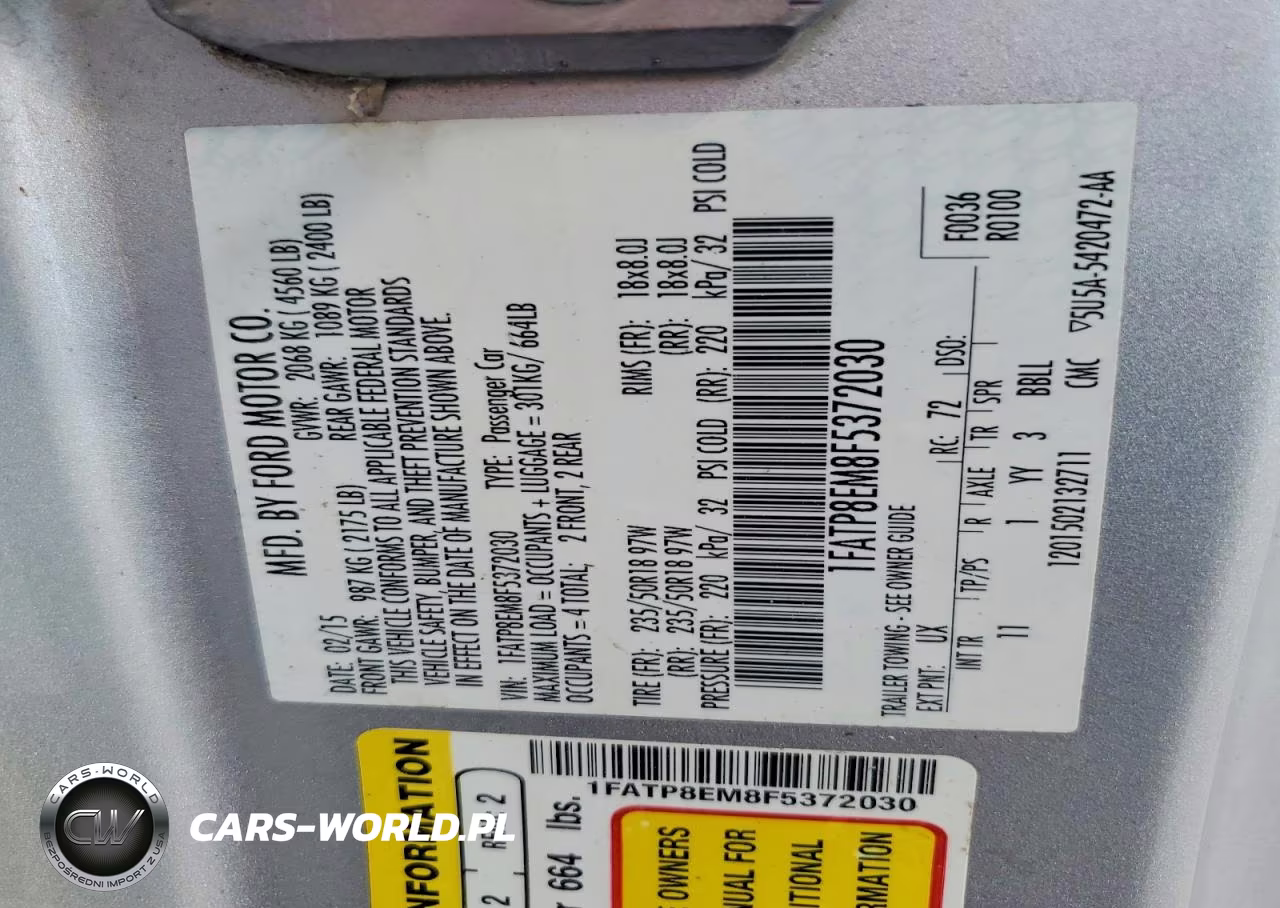 2015 Ford Mustang VIN:1FATP8EM8F5372030 - 12