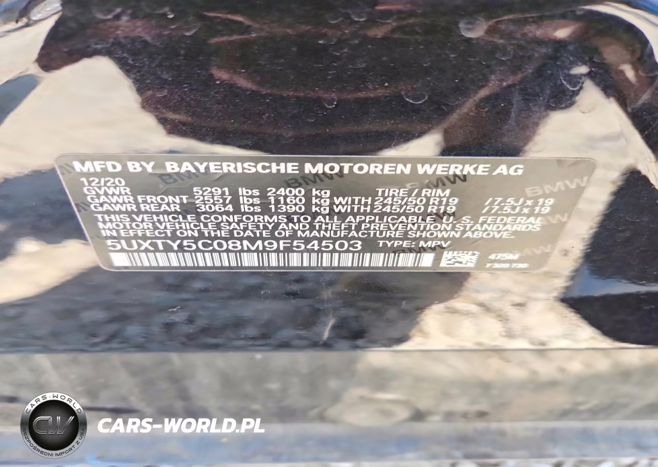 2021 BMW X3 xDrive30I VIN:5UXTY5C08M9F54503 - 14