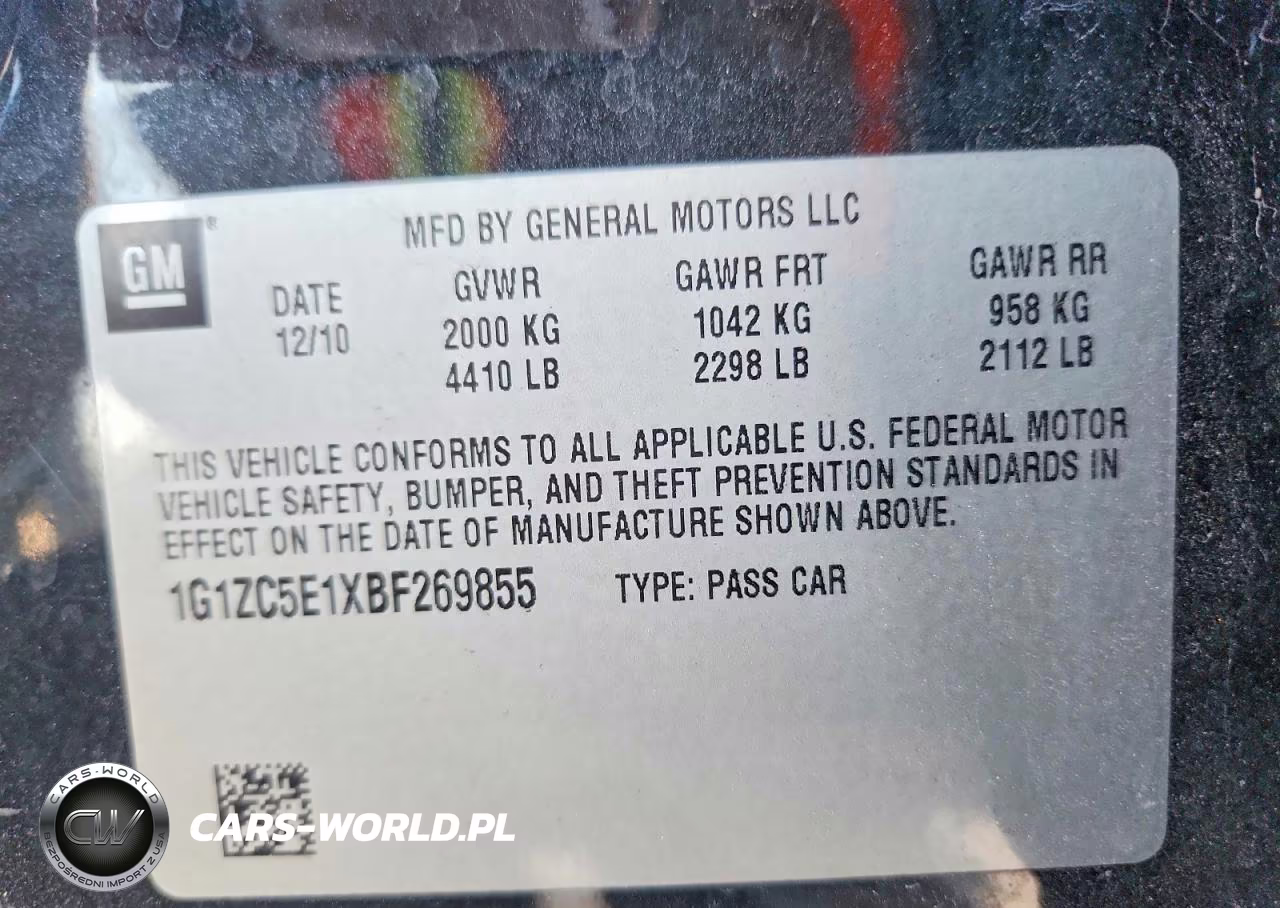 2011 Chevrolet Malibu 1Lt VIN:1G1ZC5E1XBF269855 - 12
