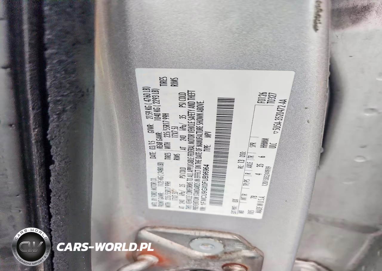 2015 Ford Escape Se VIN:1FMCU9GX0FUB96964 - 13