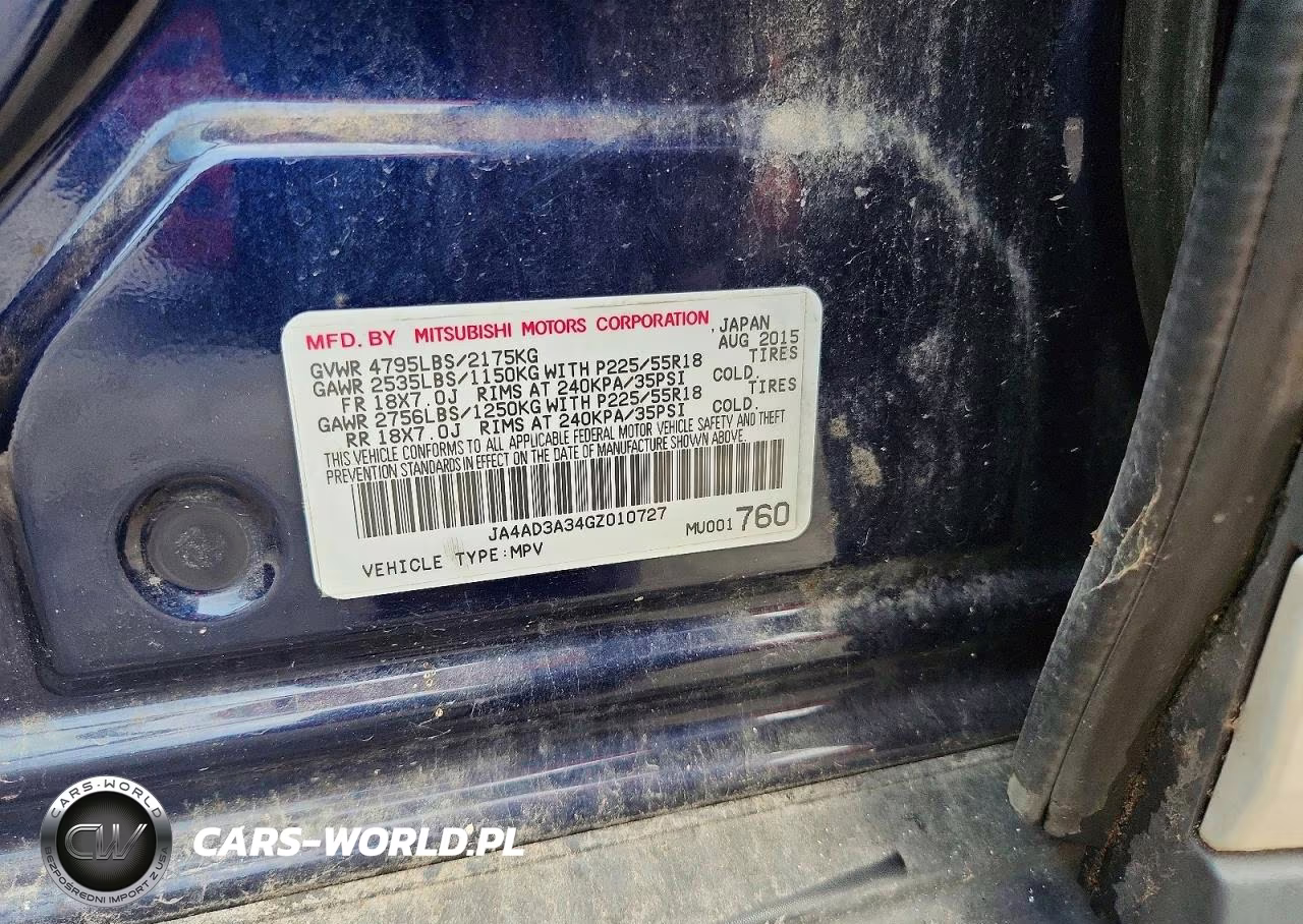 2016 Mitsubishi Outlander Se VIN:JA4AD3A34GZ010727 - 12