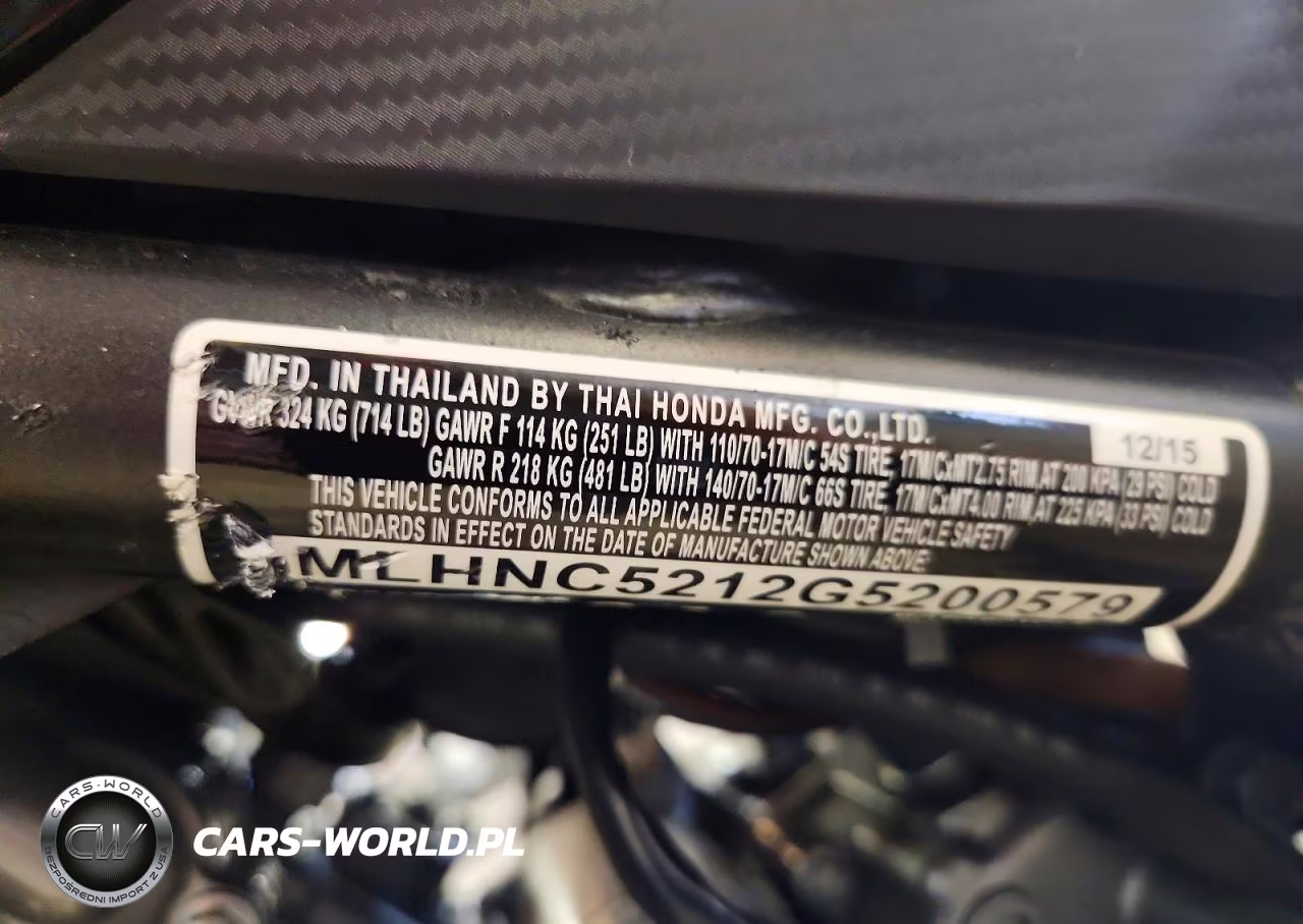 2016 Honda Cb300 F VIN:MLHNC5212G5200579 - 9