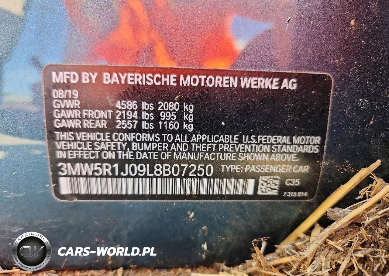 2020 BMW 330I VIN:3MW5R1J09L8B07250 - 13
