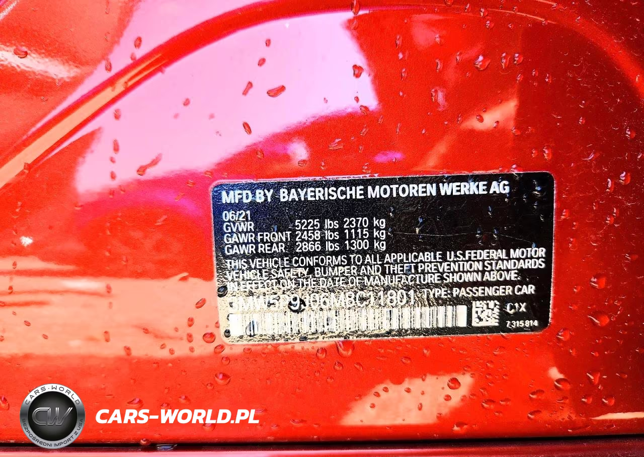 2021 BMW 330Xe VIN:3MW5P9J06M8C11801 - 12