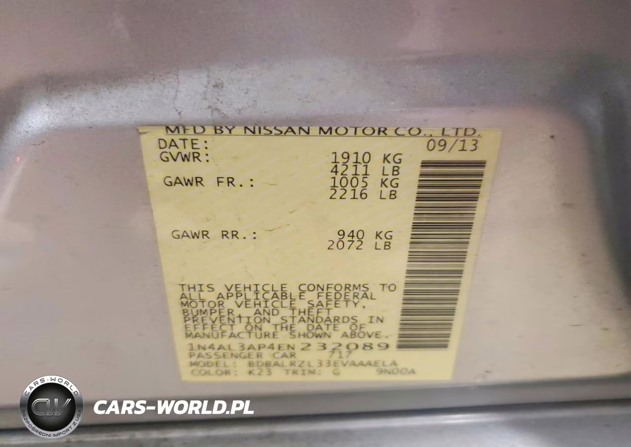 2014 Nissan Altima 2.5 S VIN:1N4AL3AP4EN232089 - 12
