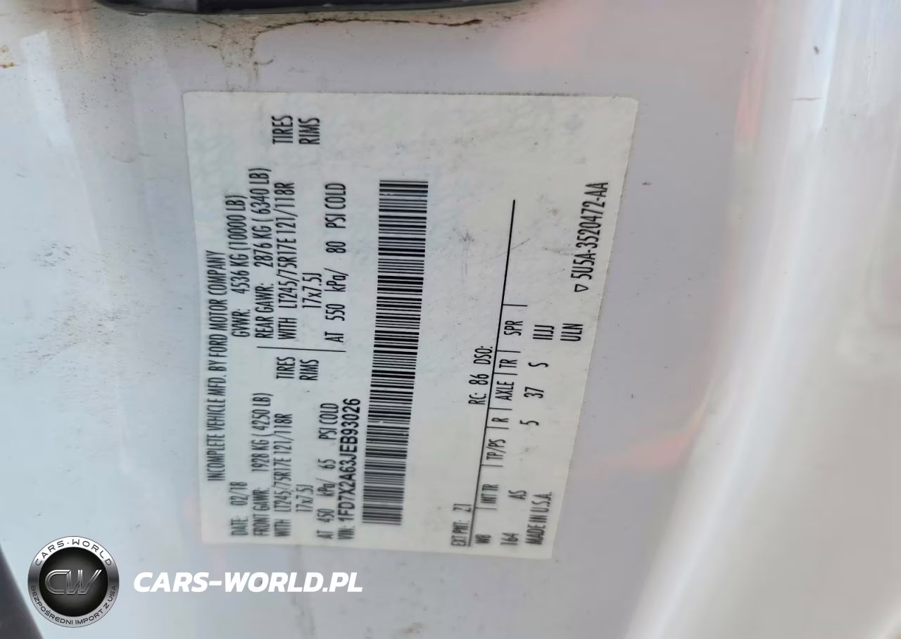 2018 Ford F250 Super Duty VIN:1FD7X2A63JEB93026 - 12