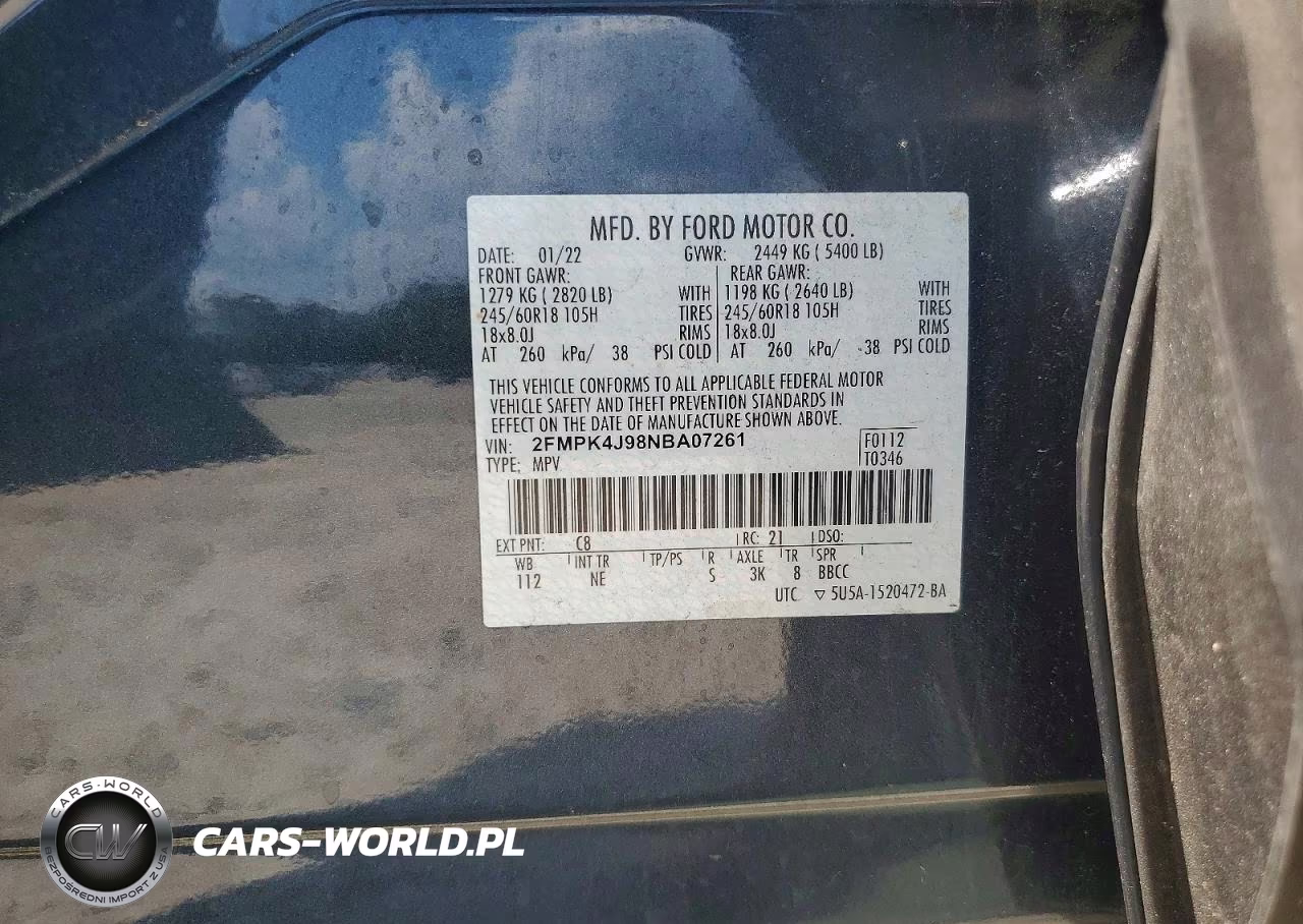2022 Ford Edge Sel VIN:2FMPK4J98NBA07261 - 13