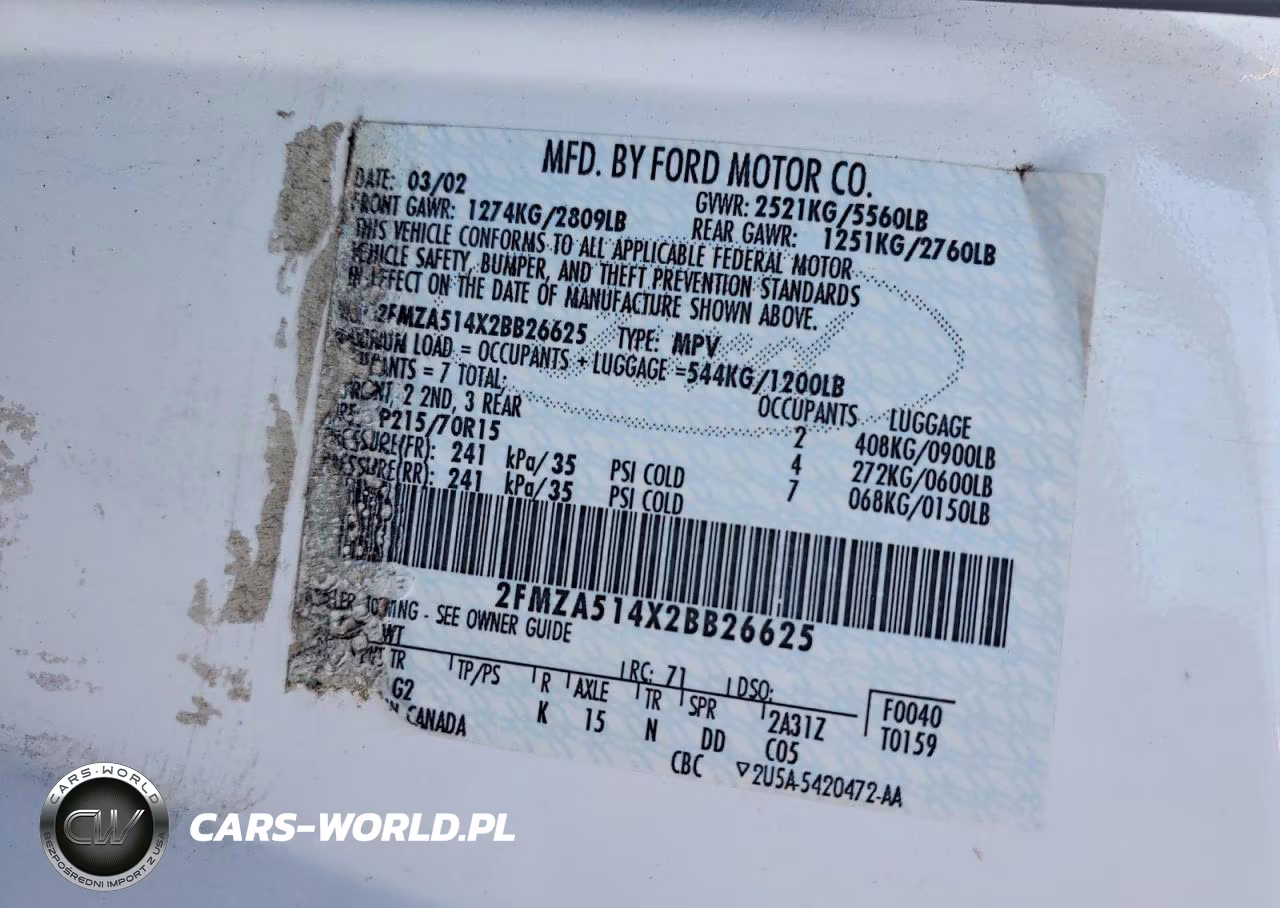 2002 Ford Windstar Lx VIN:2FMZA514X2BB26625 - 13