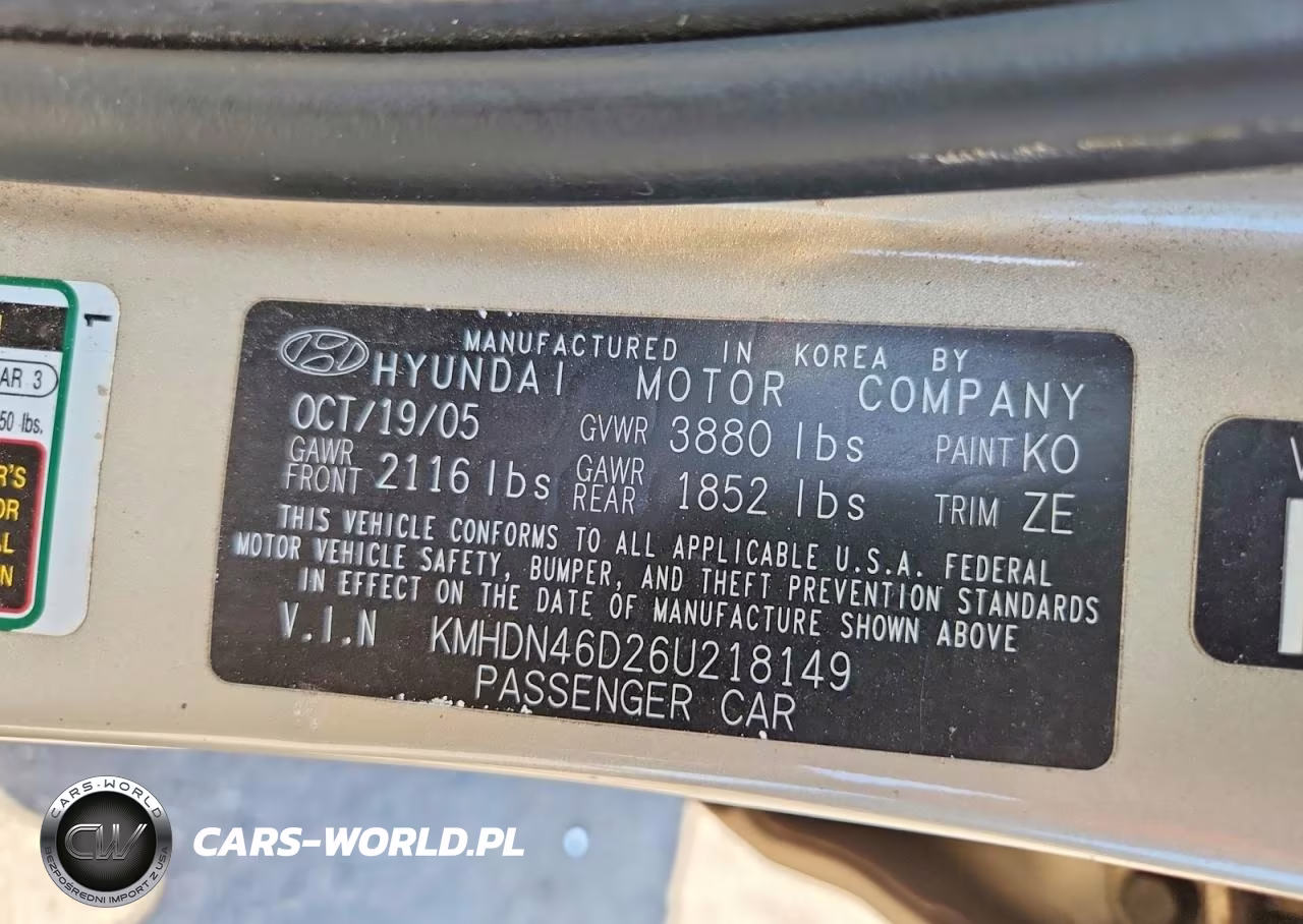 2006 Hyundai Elantra Gls VIN:KMHDN46D26U218149 - 12