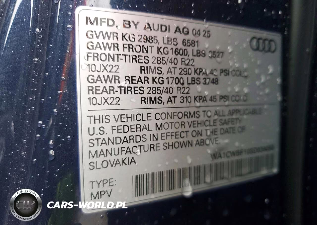 2025 Audi Sq8 Prestige VIN:WA1CWBF10SD034050 - 14