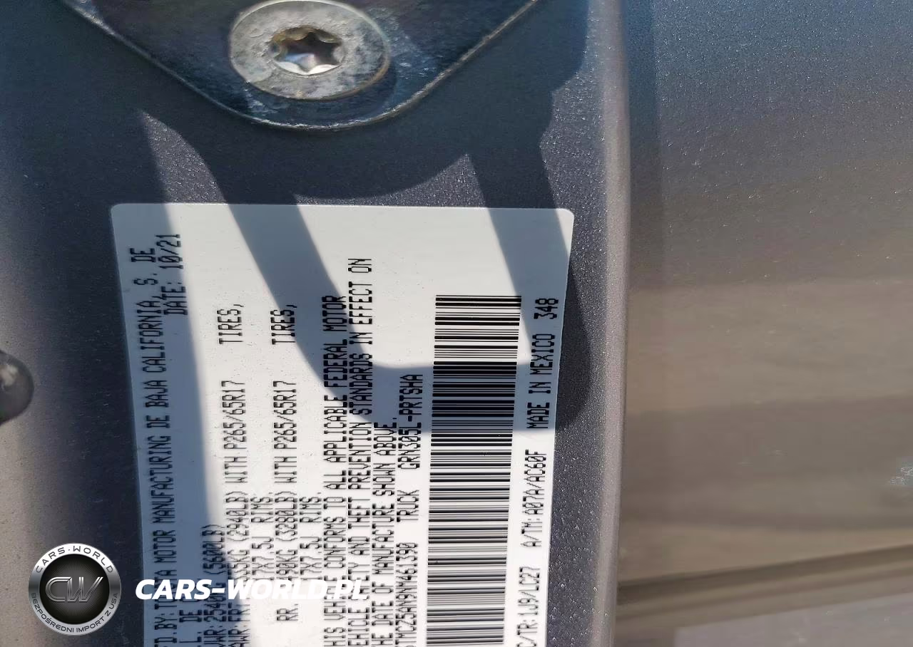 2022 Toyota Tacoma Trd Sport VIN:3TMCZ5AN9NM461390 - 12
