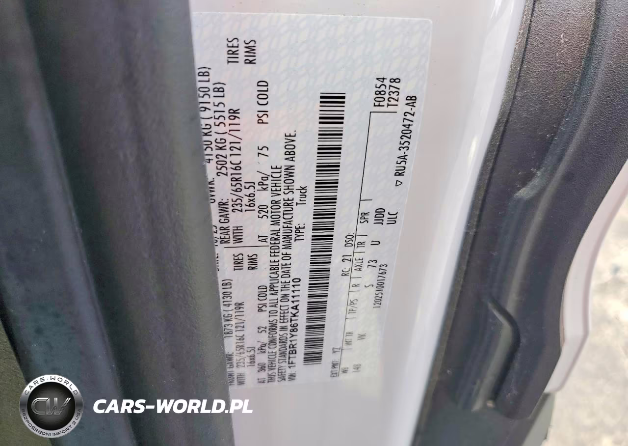 2026 Ford Transit 250 Delivery Van VIN:1FTBR1Y86TKA11110 - 14