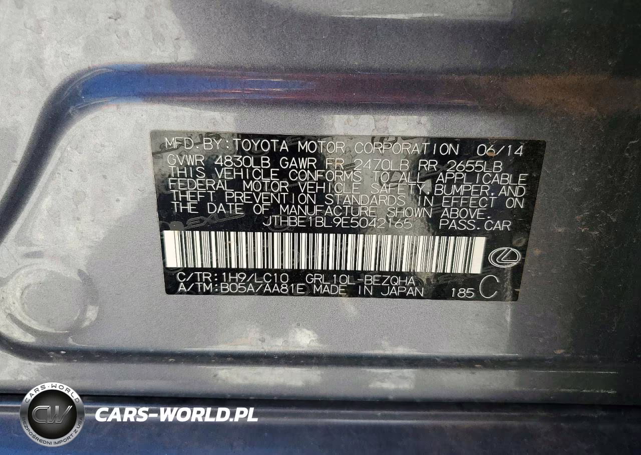 2014 Lexus Gs 350 VIN:JTHBE1BL9E5042165 - 12