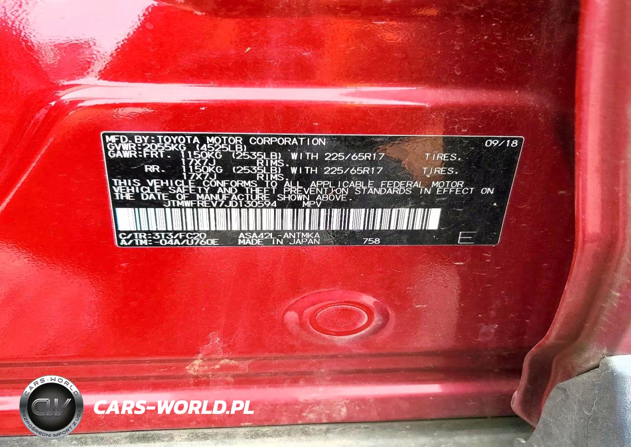 2018 Toyota Rav4 Xle VIN:JTMWFREV7JD130594 - 14