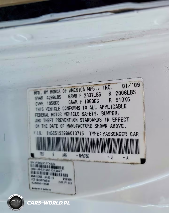 2009 Honda Accord Lx VIN:1HGCS12399A013715 - 12