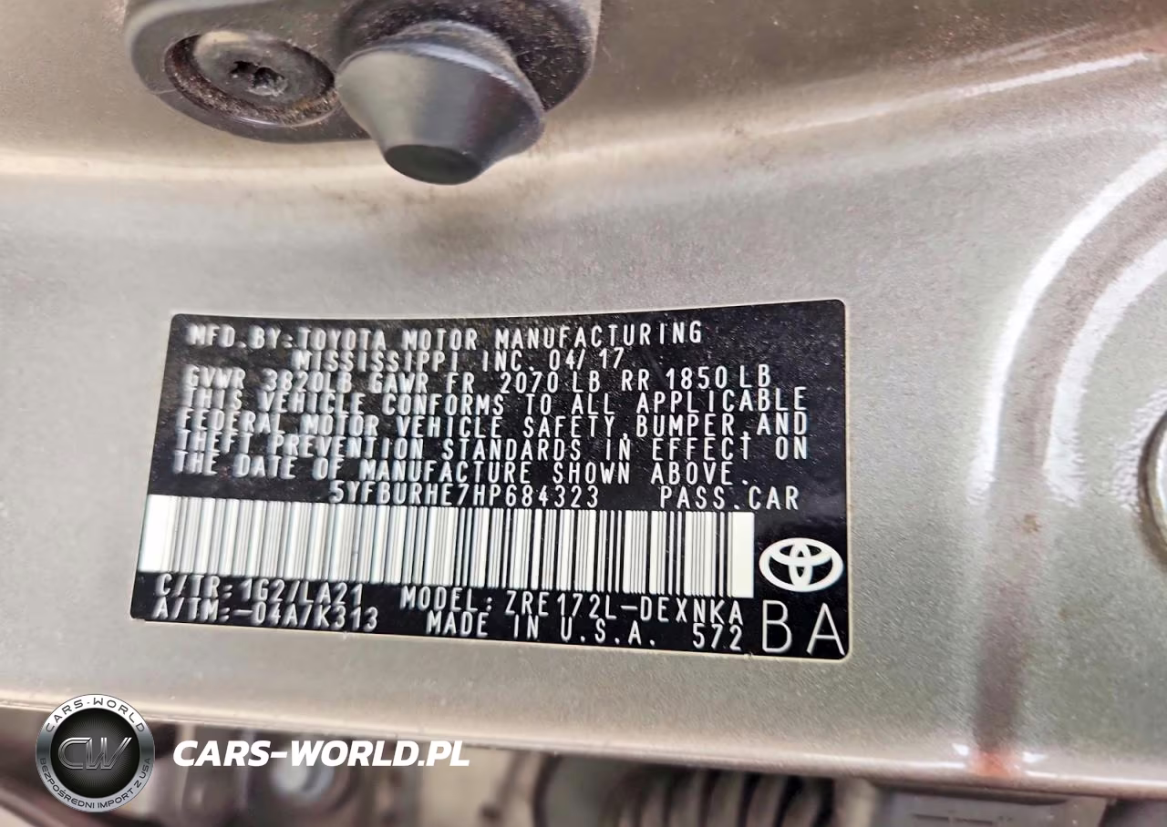 2017 Toyota Corolla Xle VIN:5YFBURHE7HP684323 - 12