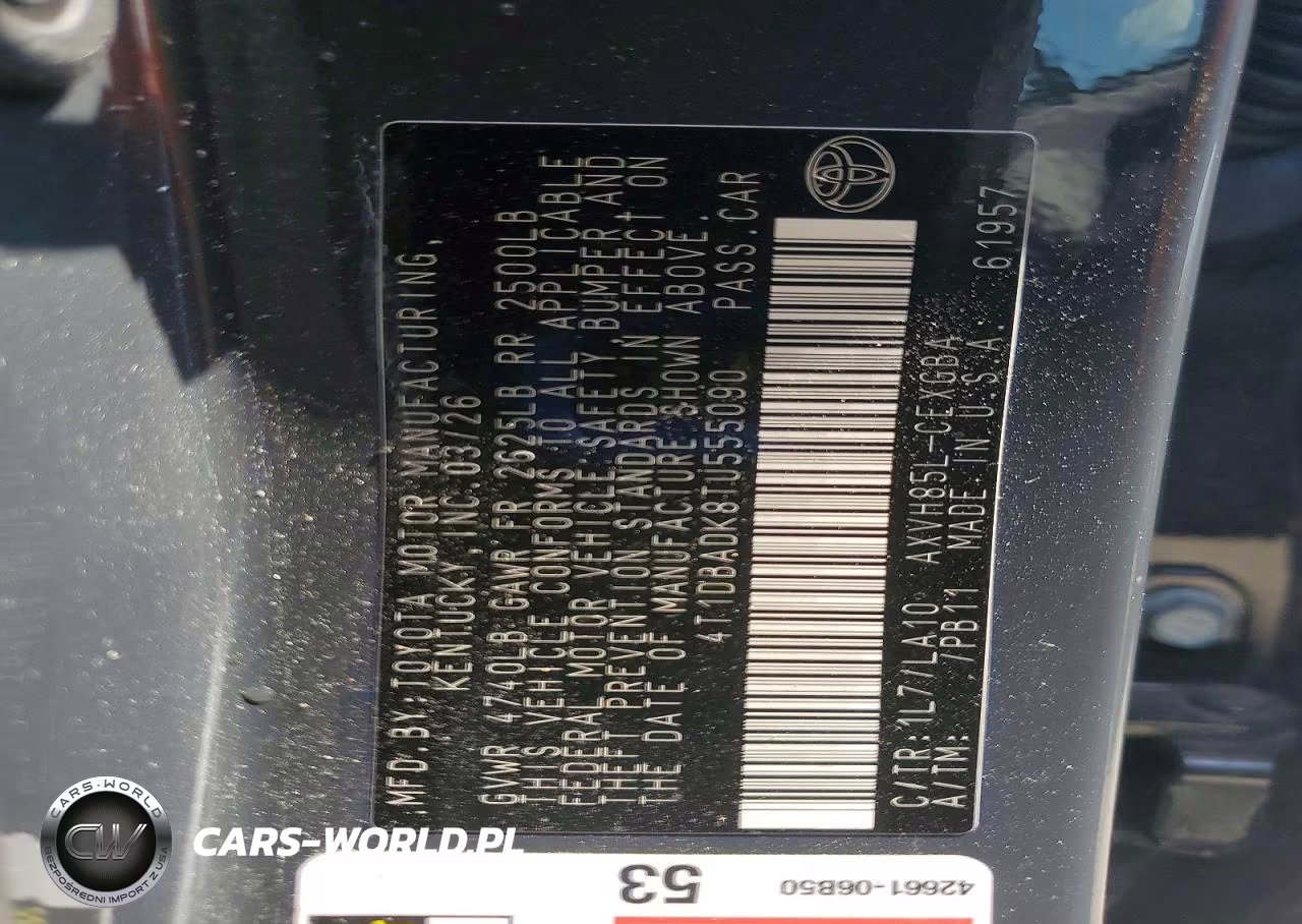 2026 Toyota Camry Xle VIN:4T1DBADK8TU555090 - 12