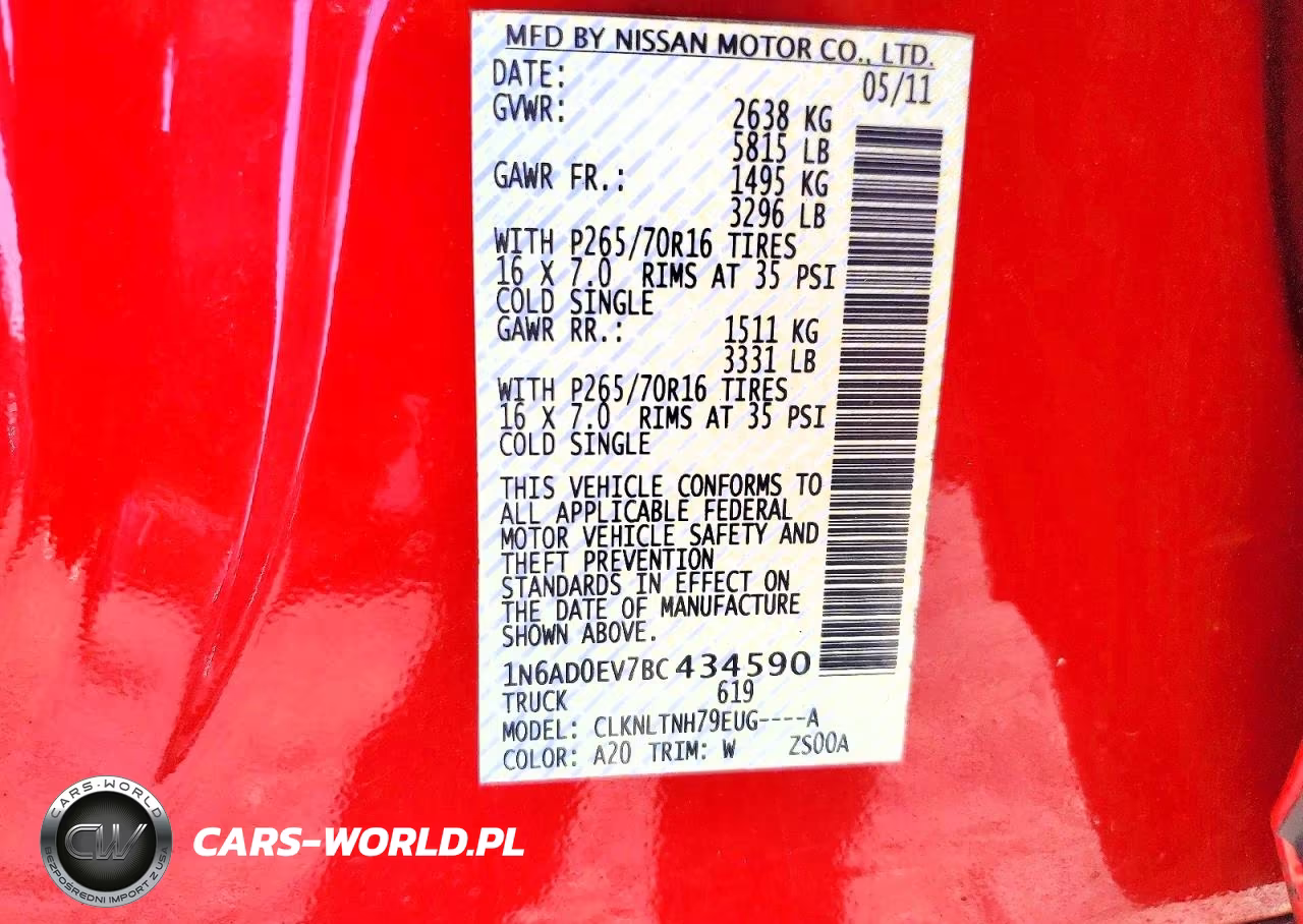 2011 Nissan Frontier S-Sv-Sl-Pro-4X VIN:1N6AD0EV7BC434590 - 12