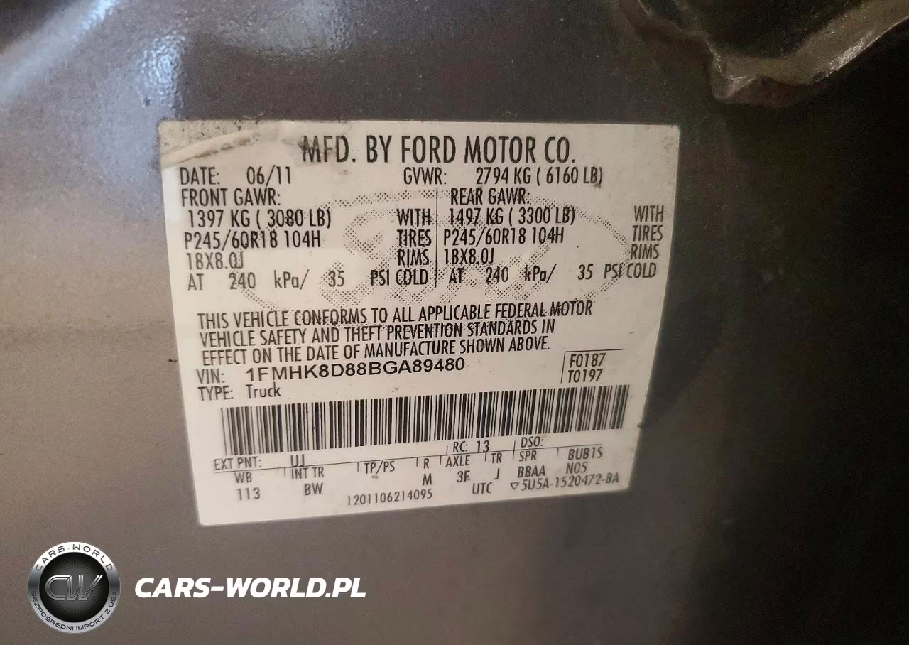 2011 Ford Explorer Xlt VIN:1FMHK8D88BGA89480 - 13